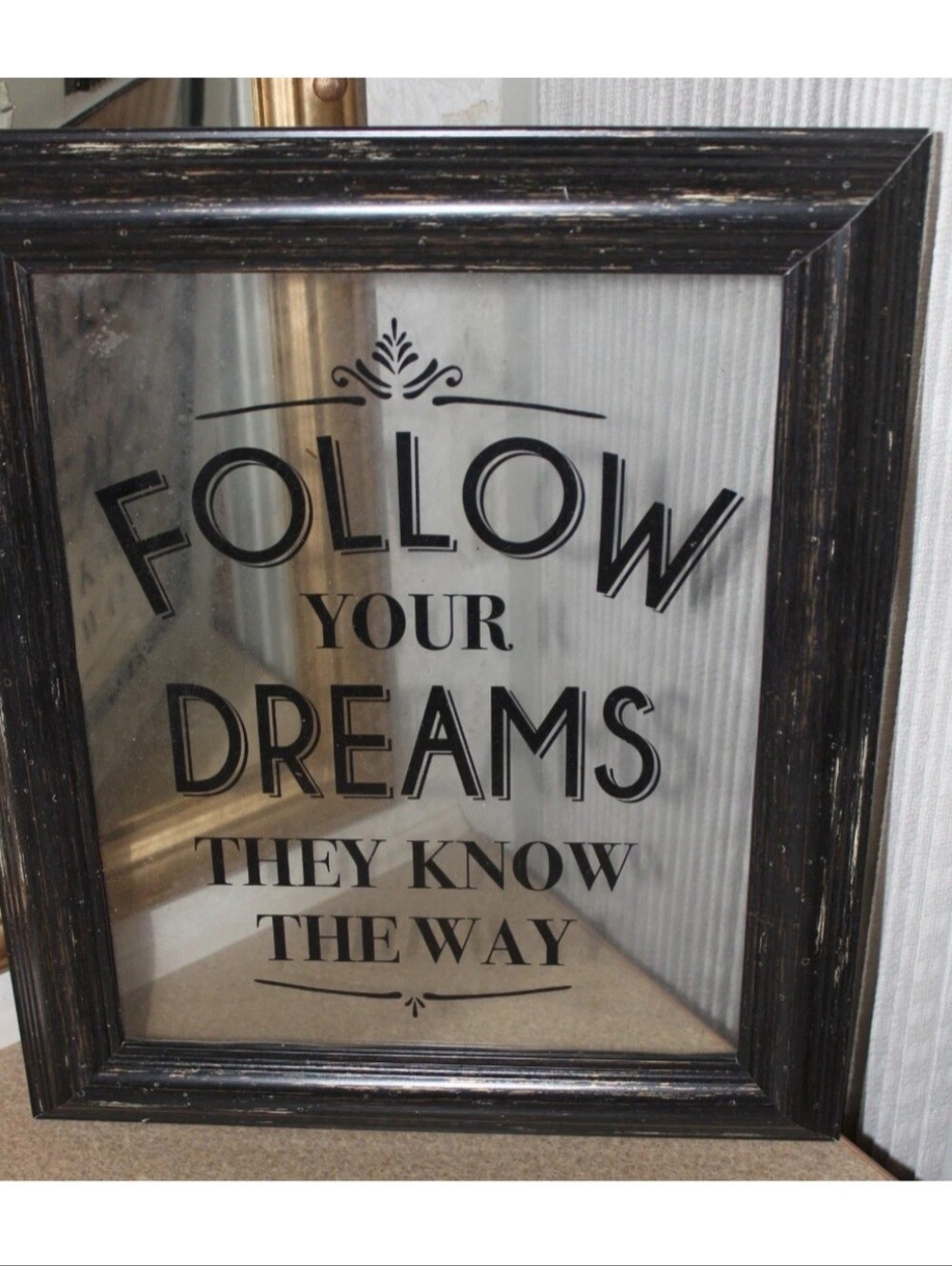 "Follow Your Dreams They Know The Way" Fetco Wilver Dreams Wall Decor 11 X 13 in
